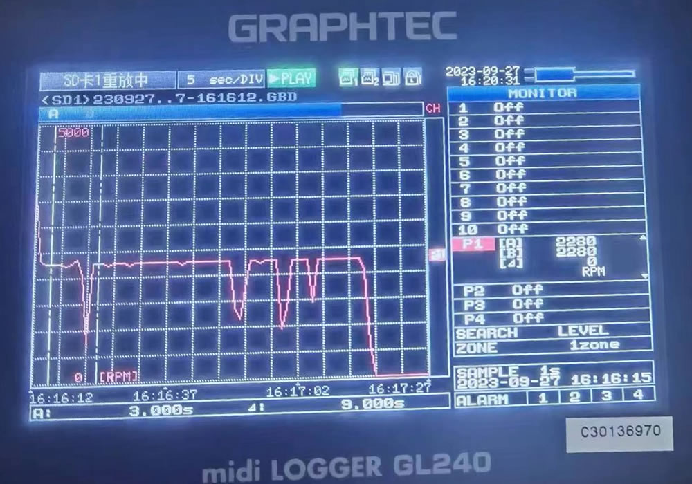 GL240存储记录仪的记录界面